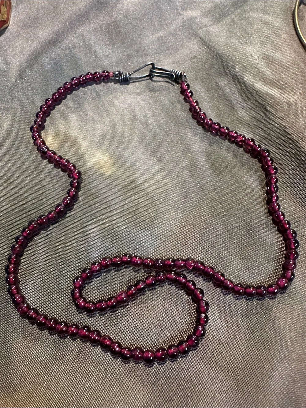 18” garnet Beaded Necklace - Women Jewelry